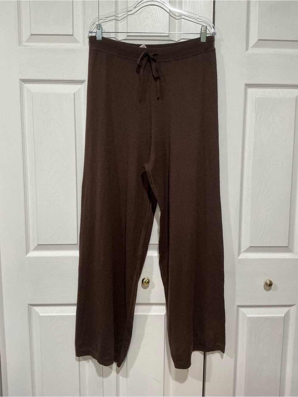 💙 NWT Victoria’s Secret Wide Leg Brown Knit Pants - Large (01563)
